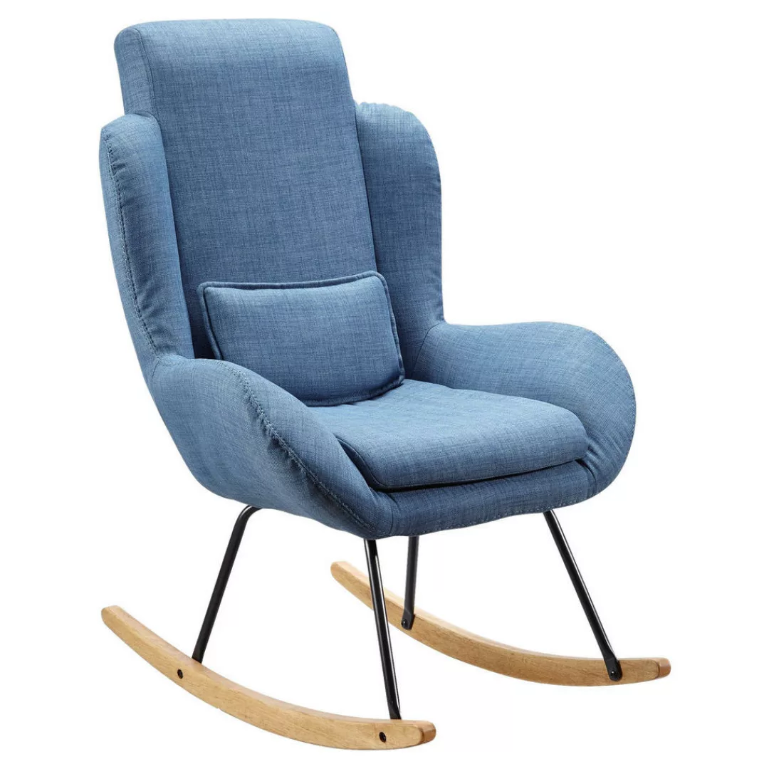 Schaukelstuhl CAPRI Blau Design Relaxsessel 75 x 110 x 88,5 cm | Sessel Sto günstig online kaufen