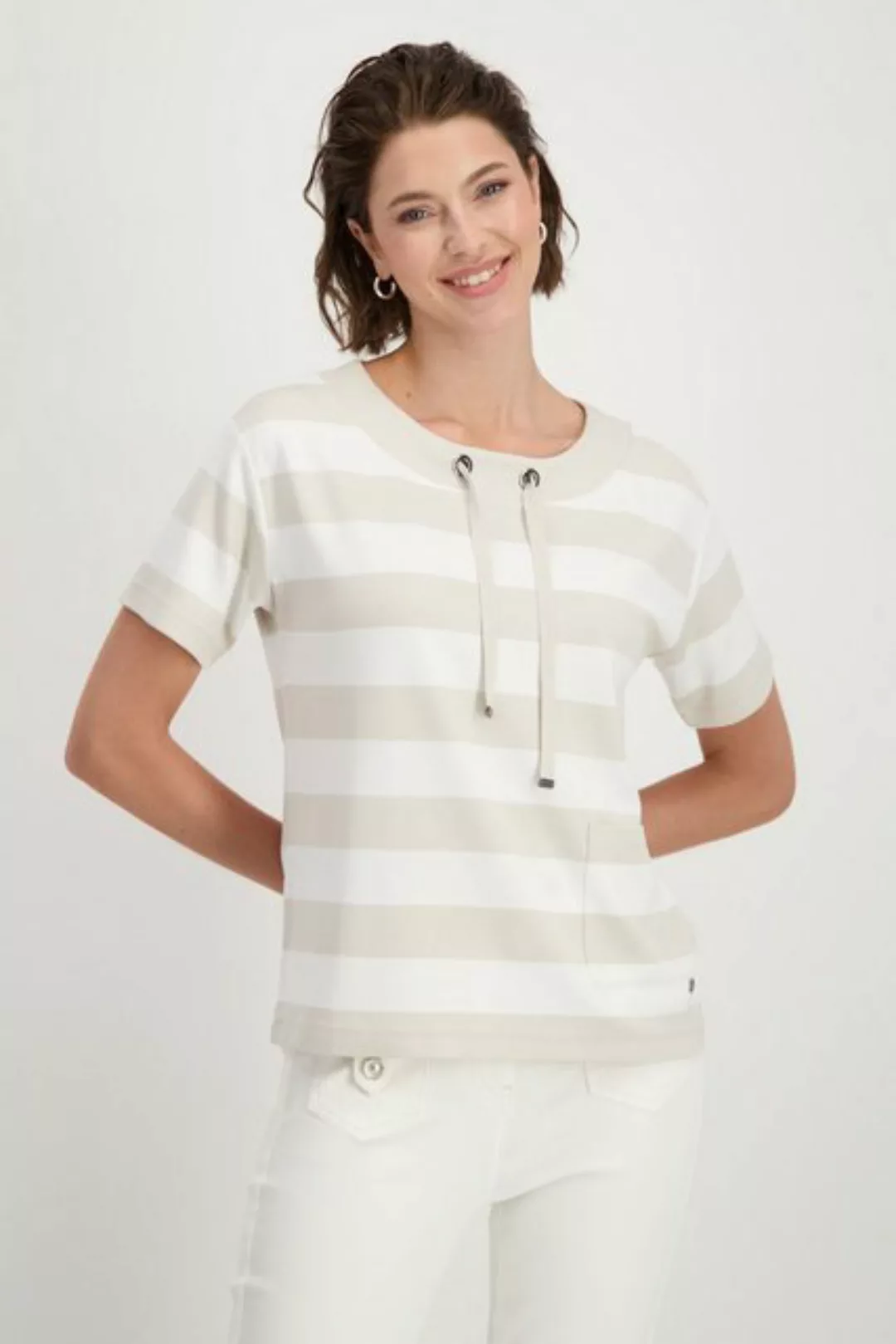 Monari T-Shirt T-Shirt, light sand gemustert günstig online kaufen