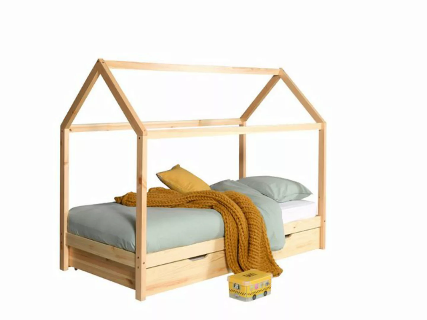 58 aufm Kessel Kinderbett Hausbett Kapua 208x98x159 Kinderbett in Hausoptik günstig online kaufen