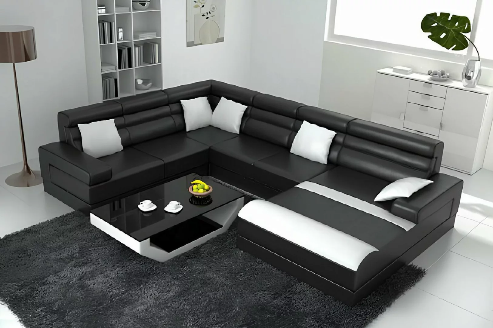 Xlmoebel Ecksofa Große Wohnlandschaft mit USB-Anschluss für Ecke - Ecksofa günstig online kaufen