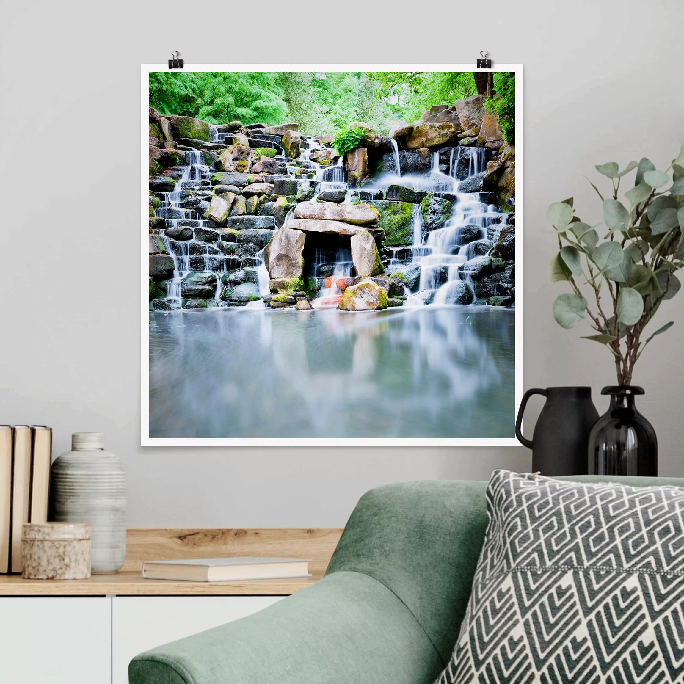Poster Natur & Landschaft - Quadrat Wasserfall günstig online kaufen