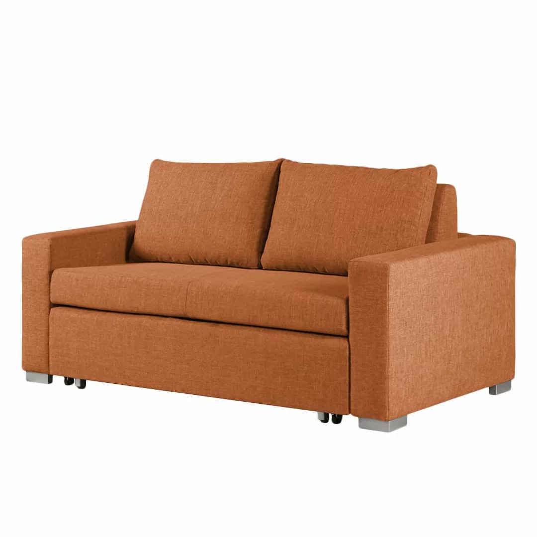 home24 mooved Schlafsofa Latina 2-Sitzer Orange Webstoff 170x90x90 cm (BxHx günstig online kaufen