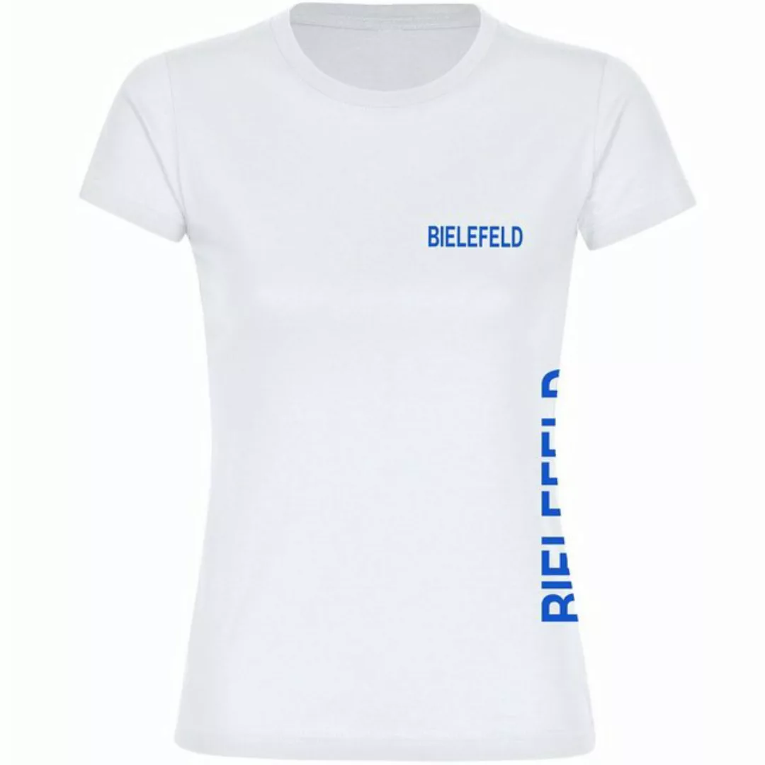 multifanshop T-Shirt Damen Bielefeld - Brust & Seite - Frauen günstig online kaufen