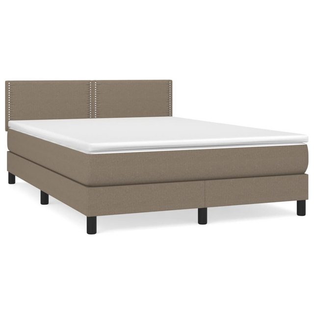 vidaXL Boxspringbett Bett Boxspringbett mit Matratze und LED Stoff (140 x 2 günstig online kaufen