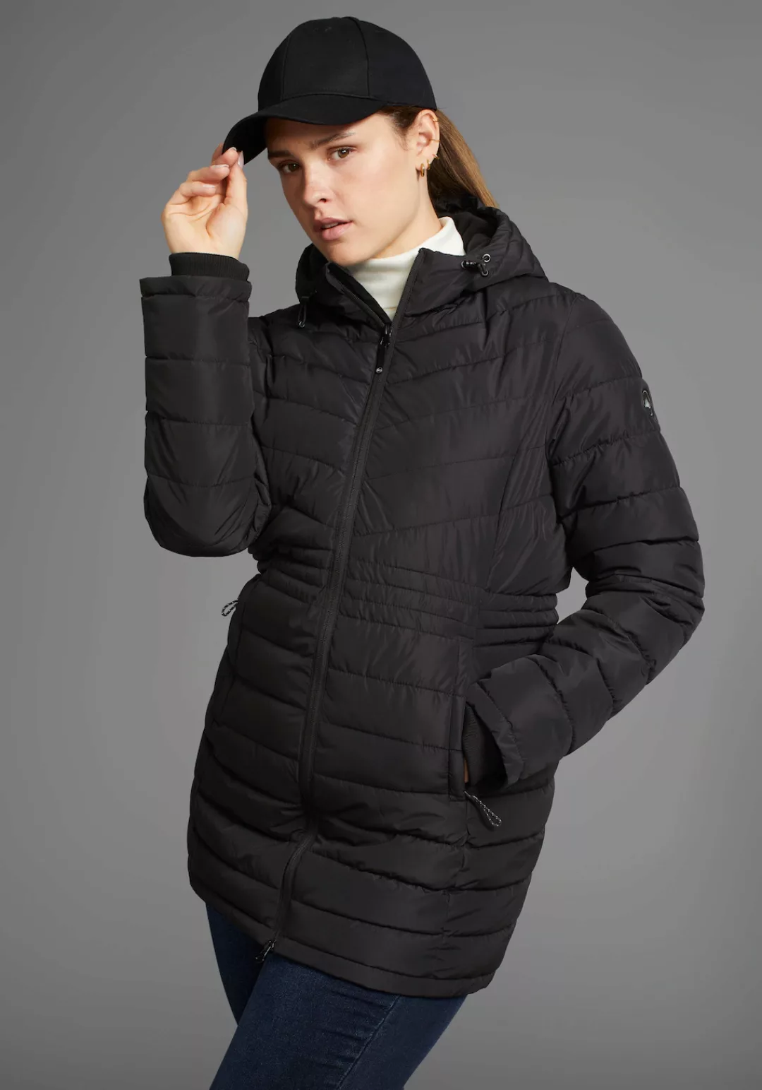 Polarino Steppjacke, mit Kapuze, für Übergang und kühle Tage, atmungsaktiv, günstig online kaufen