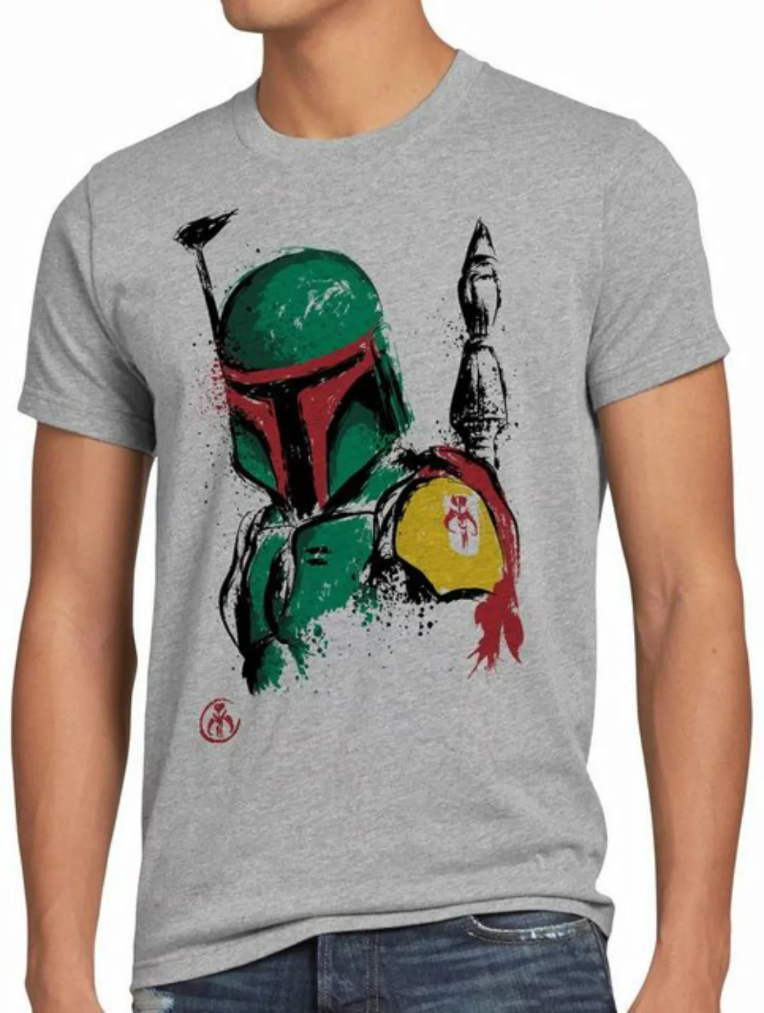 style3 Print-Shirt Herren T-Shirt Boba Kopfgeldjäger mando slave1 bounty hu günstig online kaufen