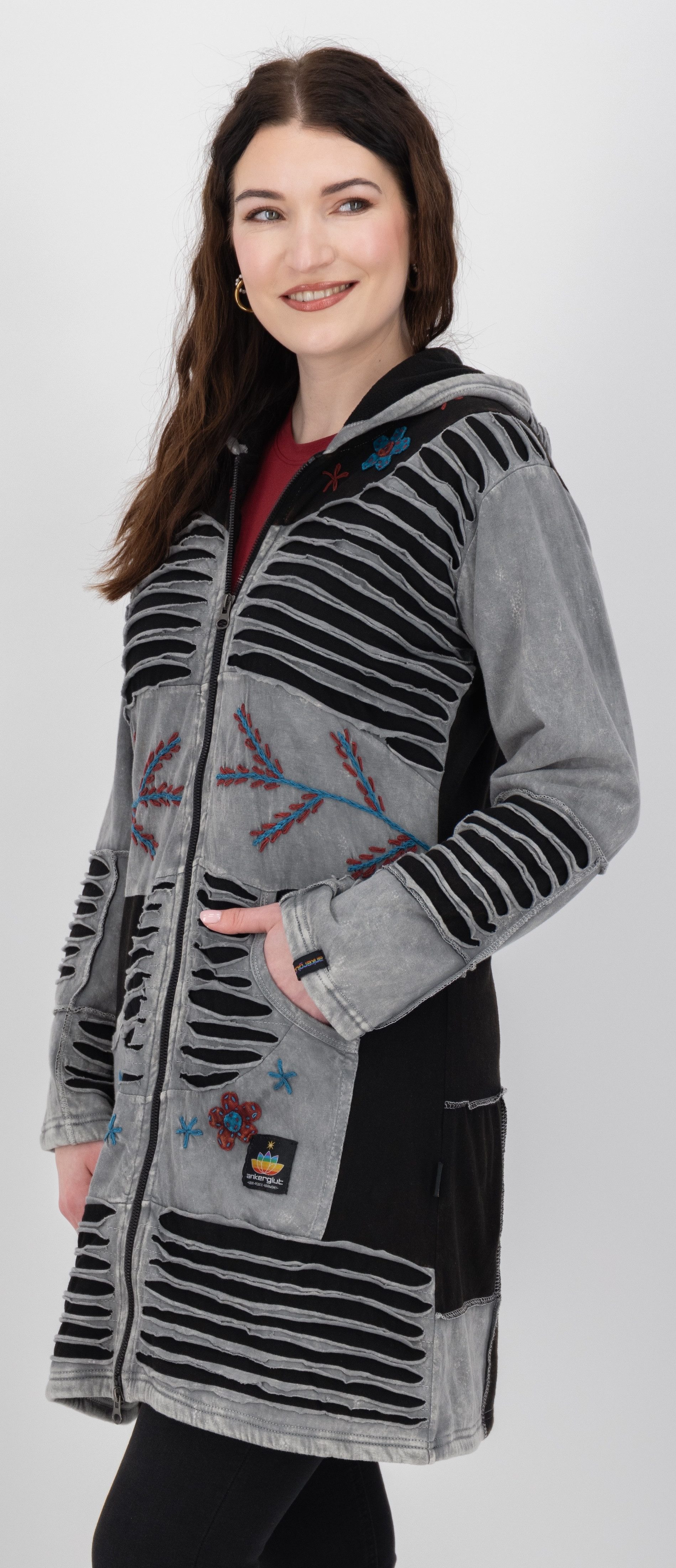 DEPROC Active Fleecejacke "Patchwork NUNAVUT LONG WMN", auch in Großen Größ günstig online kaufen