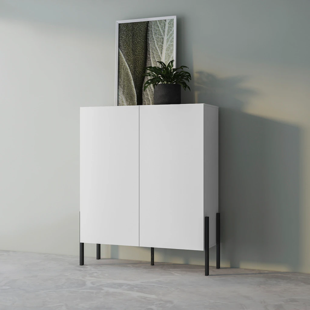 INOSIGN Kommode "Jukon, Breite 110 cm, moderne grifflose Hochschrank, 2Türe günstig online kaufen