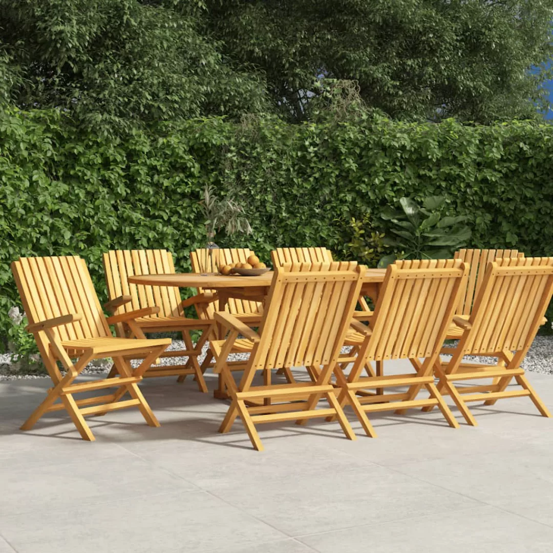 Vidaxl Gartenstühle 8 Stk. Klappbar 61x67x90 Cm Massivholz Teak günstig online kaufen