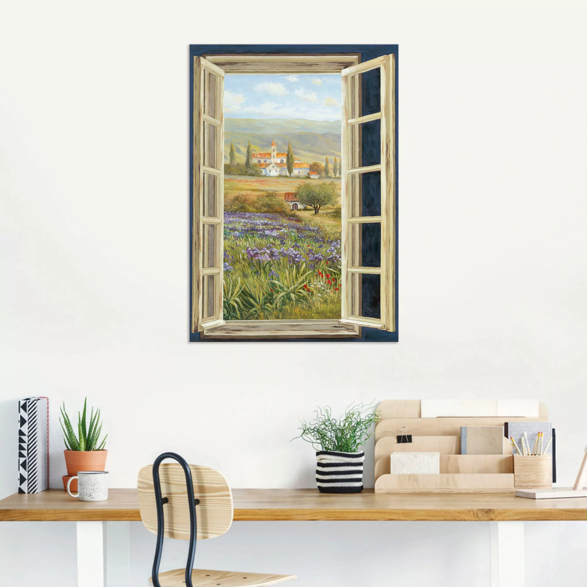 Artland Wandbild »Provence Fensterblick«, Bilder von Europa, (1 St.), als A günstig online kaufen