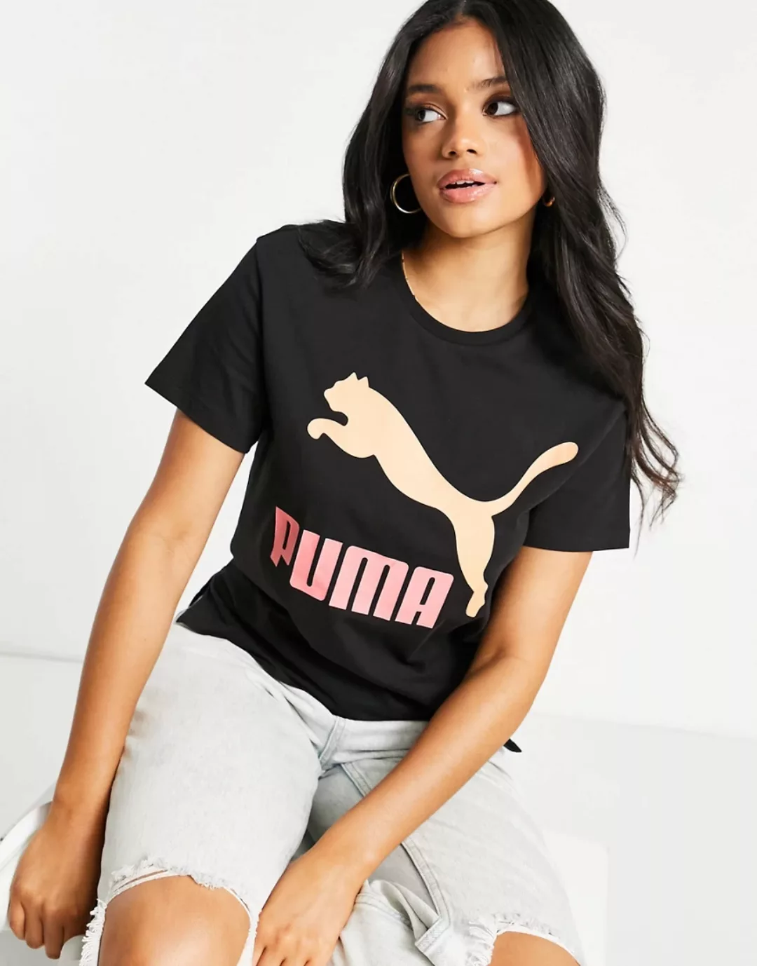 Puma Select Classics Logo Kurzärmeliges T-shirt XS Puma Black / Rider günstig online kaufen