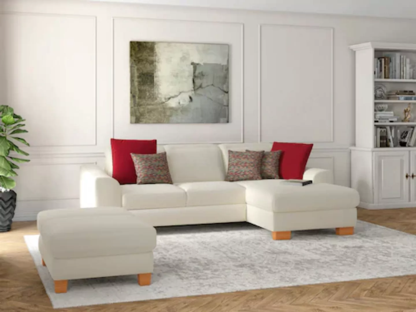 sit&more Ecksofa »Dundee L-Form«, mit Federkern und Massivholzfüßen, wahlwe günstig online kaufen