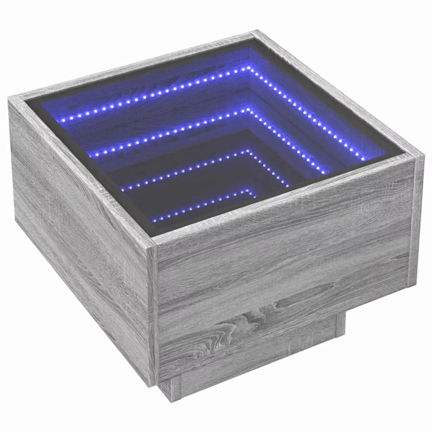 vidaXL Nachttisch mit Infinity-LED Grau Sonoma 40x40x30 cm günstig online kaufen