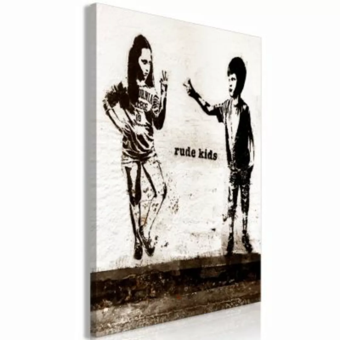 artgeist Wandbild Rude Kids (1 Part) Vertical schwarz/weiß Gr. 40 x 60 günstig online kaufen
