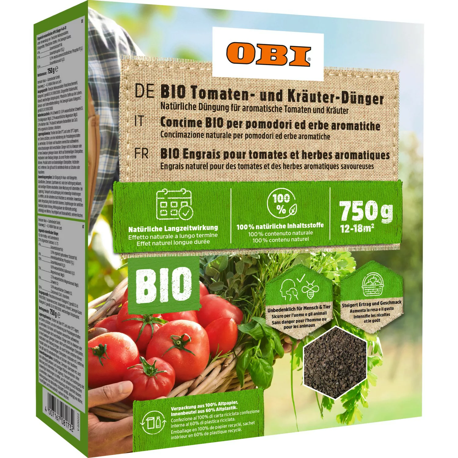 GROW by OBI BIO Tomaten- und Kräuter-Dünger, 750 g günstig online kaufen
