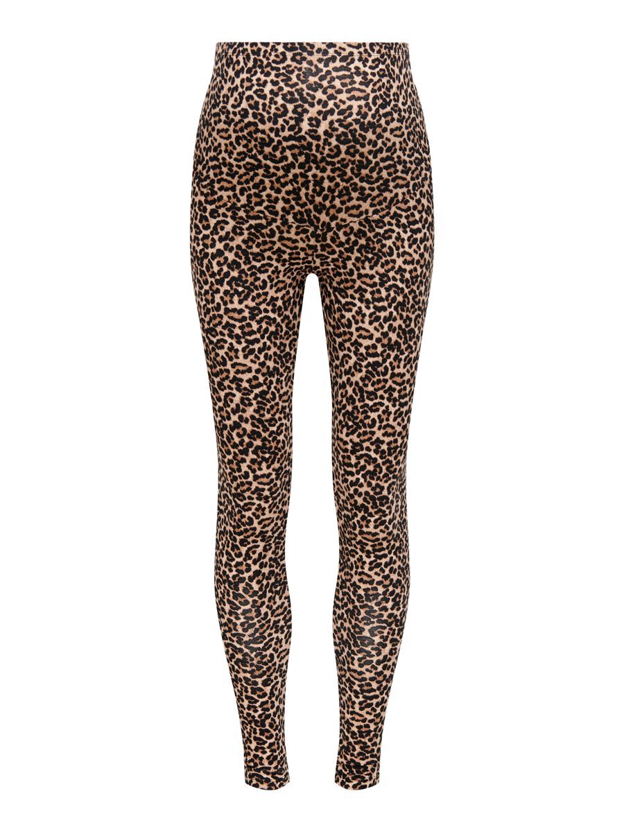 ONLY Mama Leopardenprint Leggings Damen Schwarz günstig online kaufen