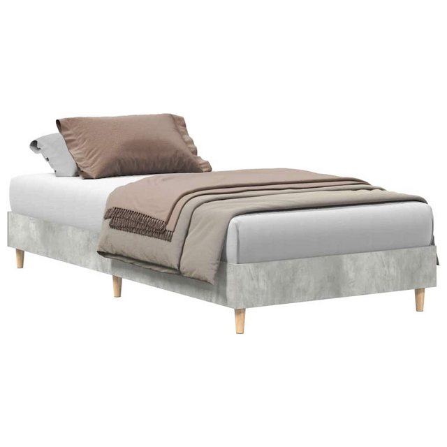 vidaXL Bett Bettgestell ohne Matratze Betongrau 75x190 cm Holzwerkstoff günstig online kaufen