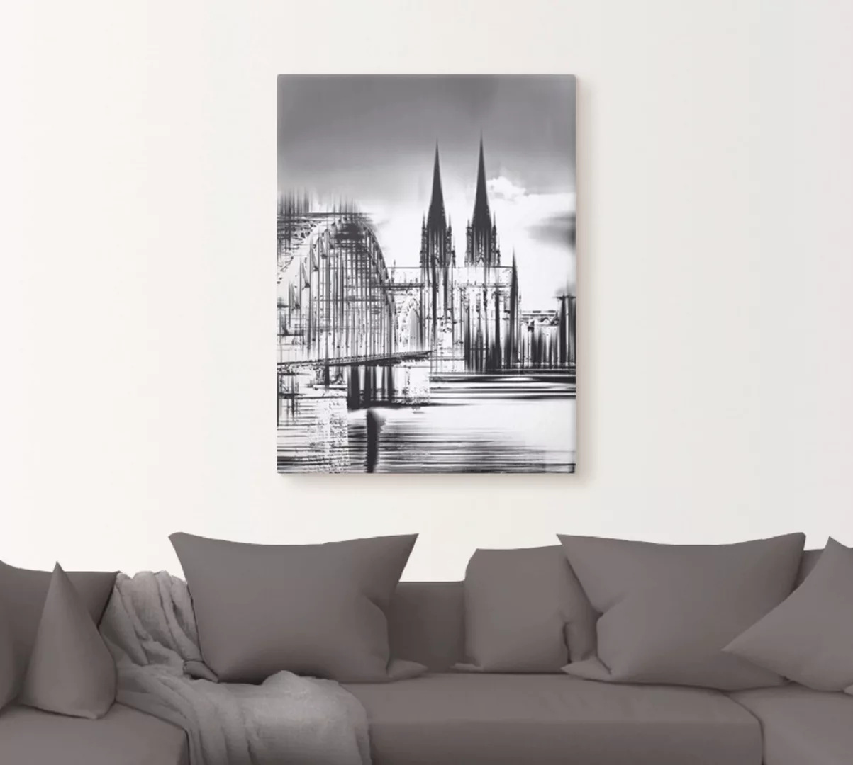 Artland Wandbild »Köln Skyline Collage III«, Deutschland, (1 St.), als Lein günstig online kaufen