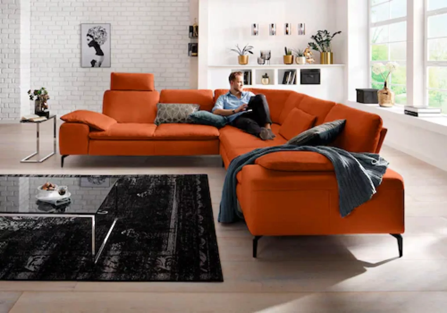 W.SCHILLIG Ecksofa "valentinoo", (Set), mit Sitztiefenverstellung, Breite 3 günstig online kaufen