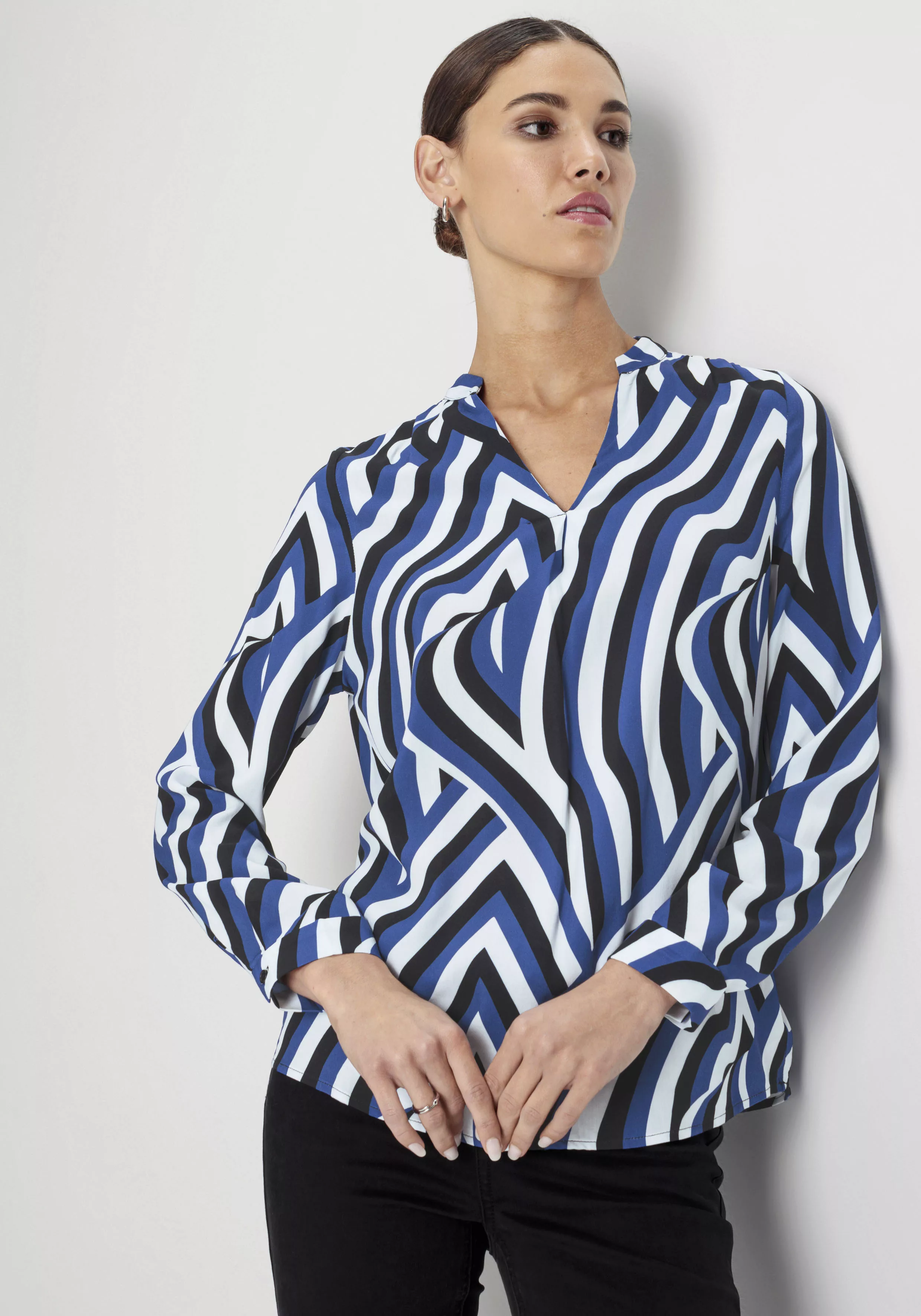 HECHTER PARIS Klassische Bluse, mit elegantem V-Ausschnitt - NEUE KOLLEKTIO günstig online kaufen