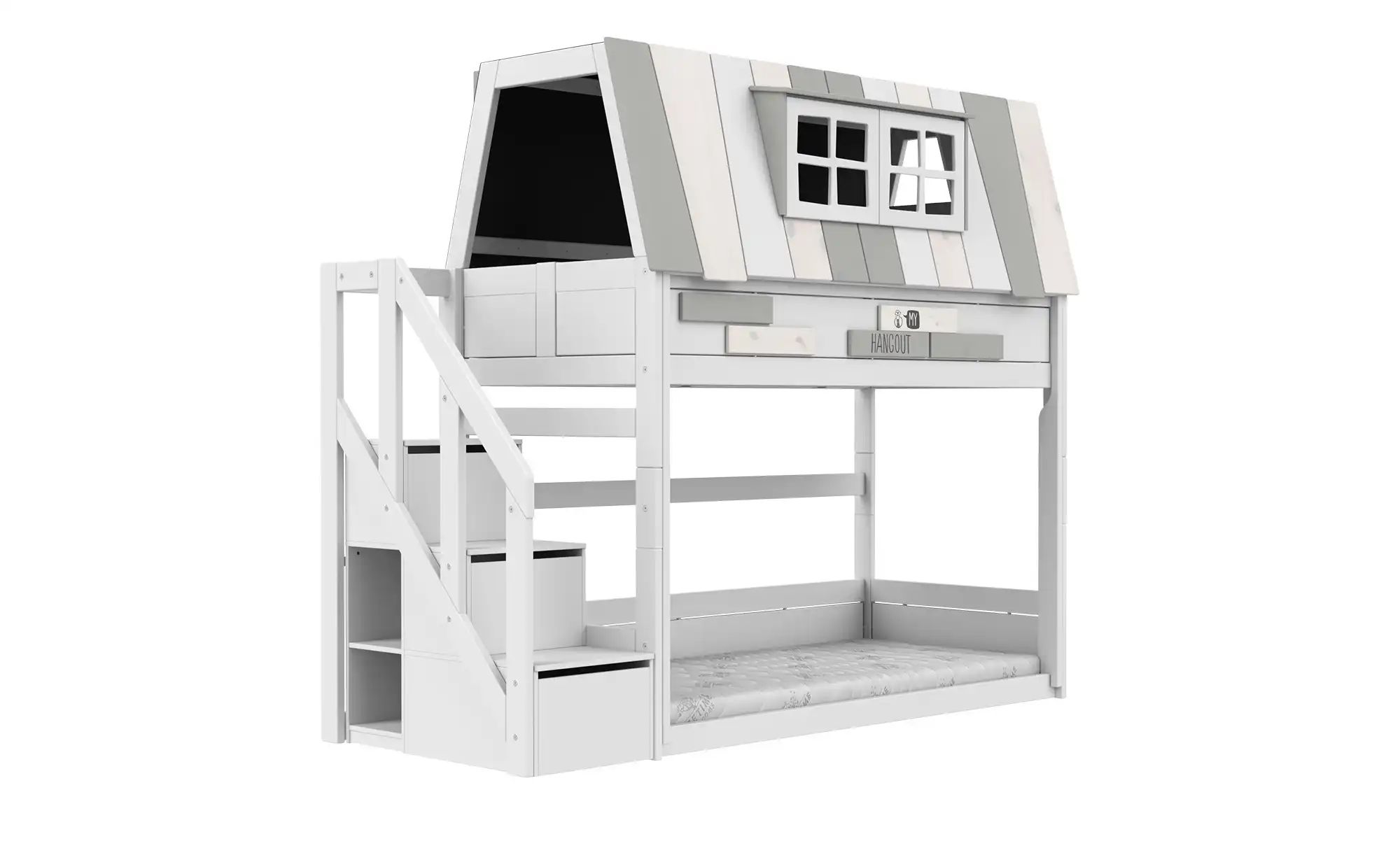 Lifetime Niedriges Abenteuerbett mit Treppe  My Hangout ¦ weiß ¦ Maße (cm): günstig online kaufen