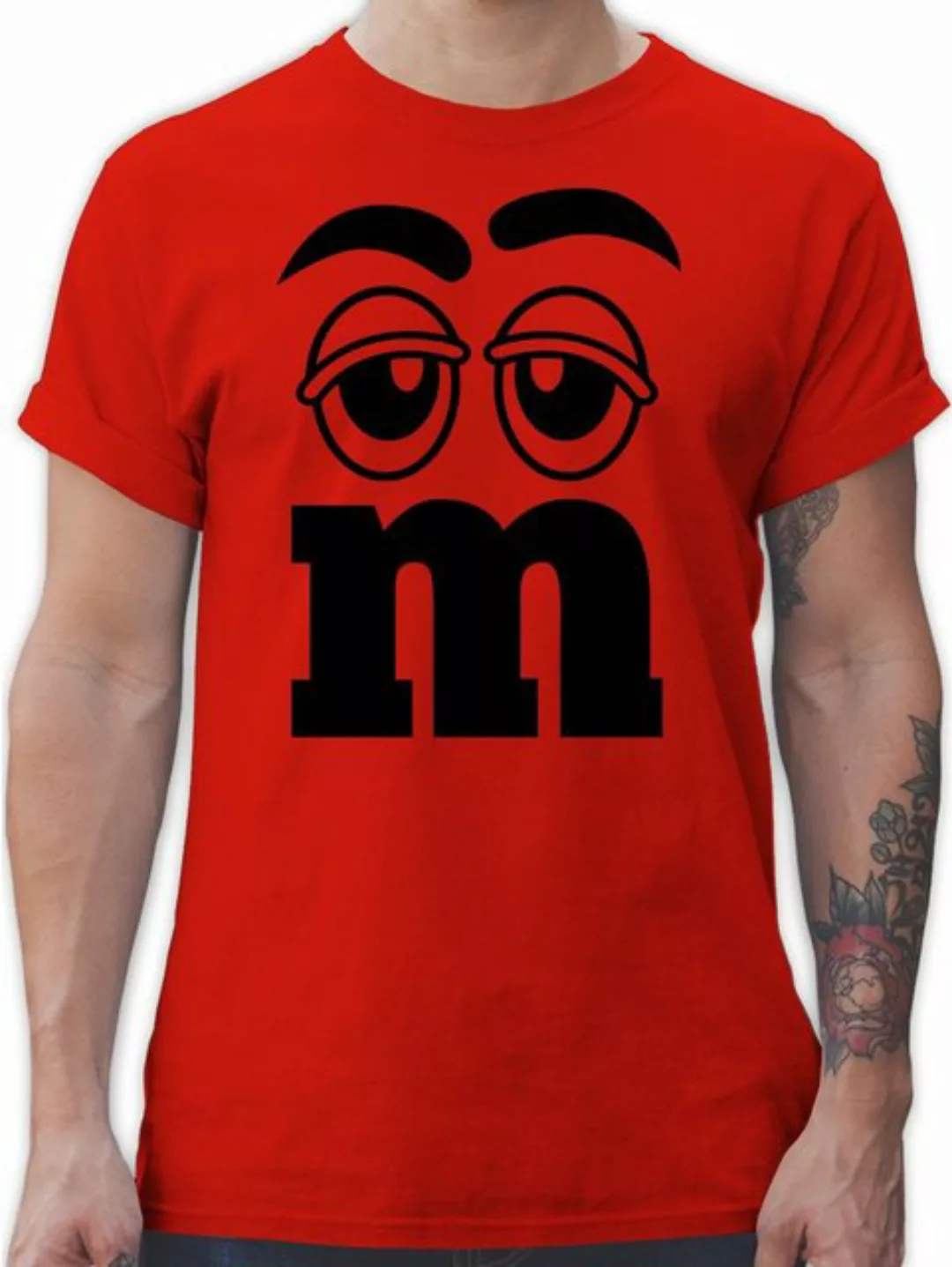 Shirtracer T-Shirt M und M Figuren Aufdruck M&M Karneval & Fasching günstig online kaufen