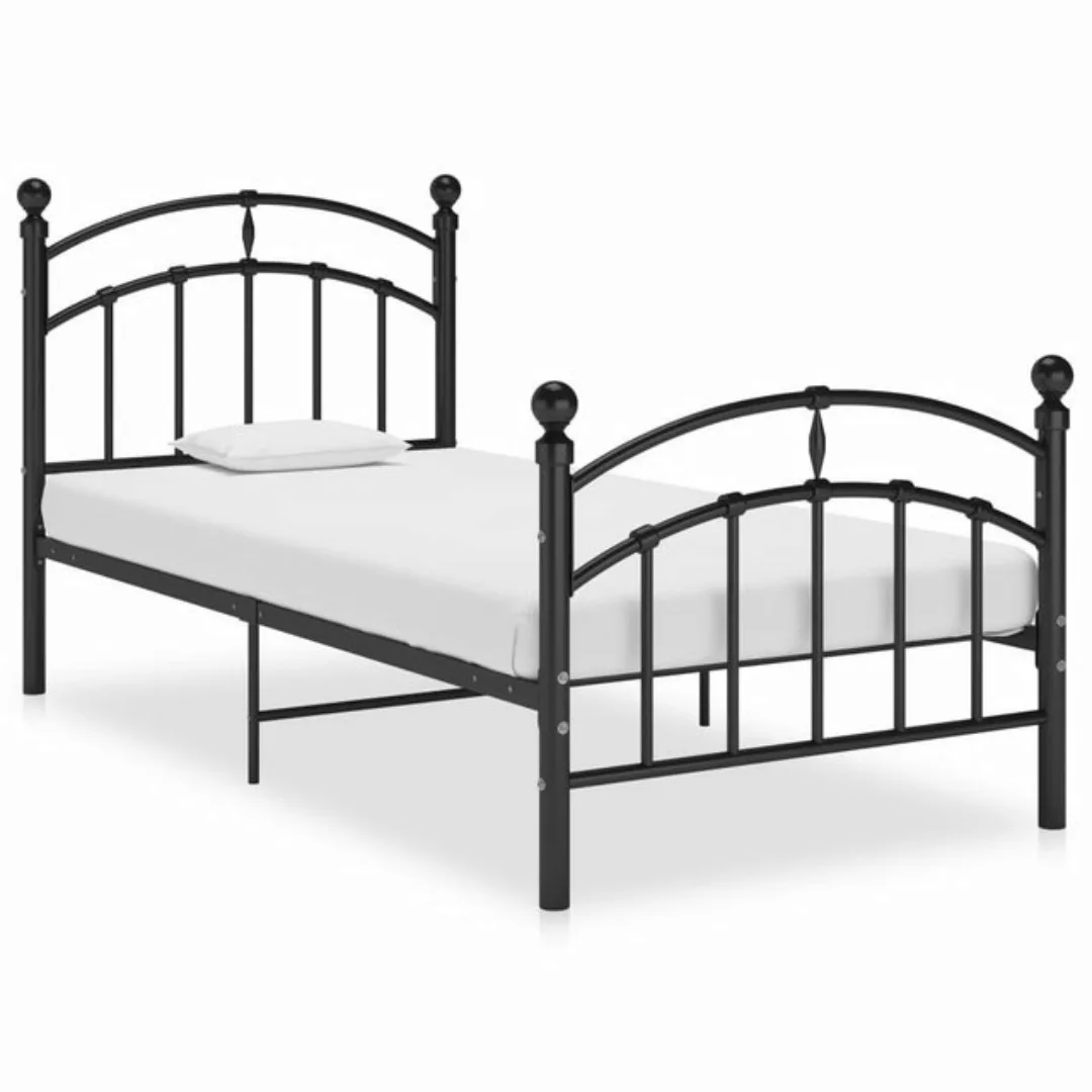 Bettgestell Schwarz Metall 90x200 Cm günstig online kaufen