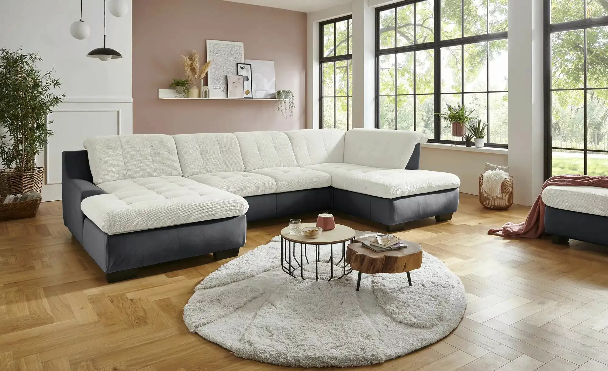 Lounge Collection Wohnlandschaft  Davinci ¦ creme ¦ Maße (cm): B: 346 H: 85 günstig online kaufen