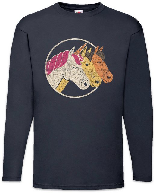 Urban Backwoods Langarmshirt Unicorn & Horses Langarm T-Shirt Einhorn Regen günstig online kaufen