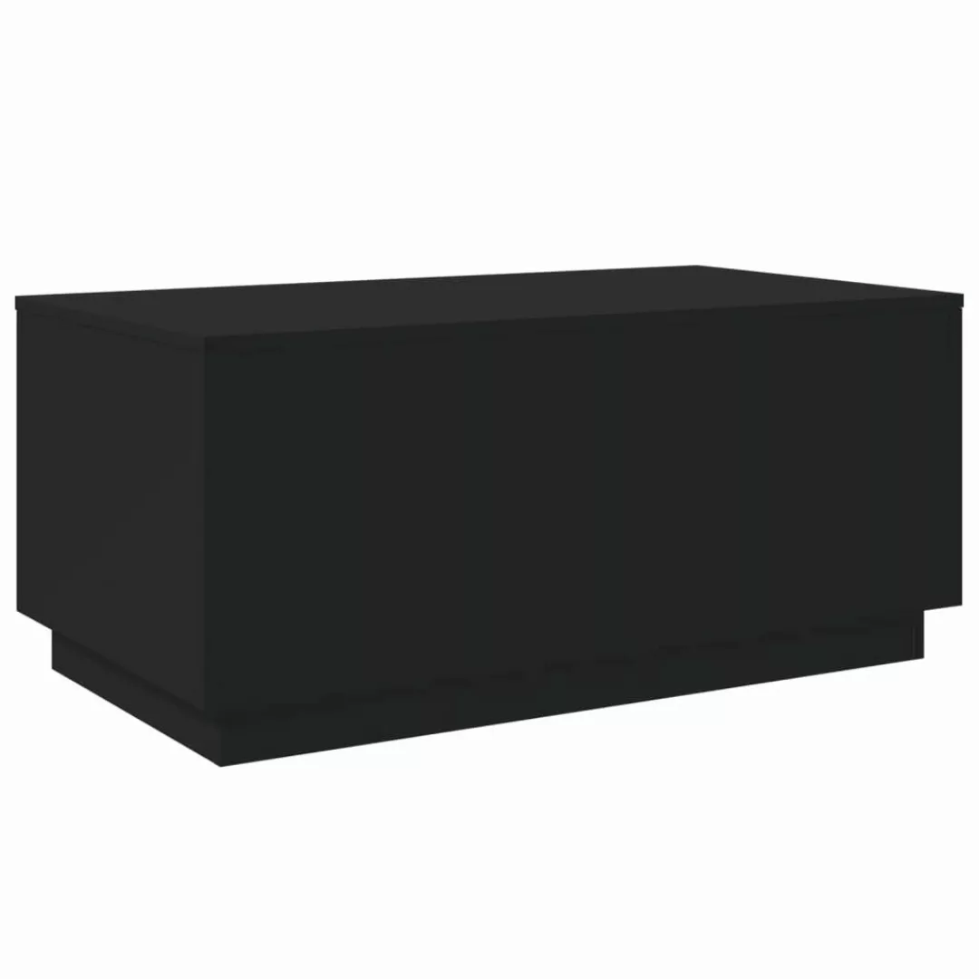 vidaXL Couchtisch Couchtisch mit LED-Leuchten Schwarz günstig online kaufen