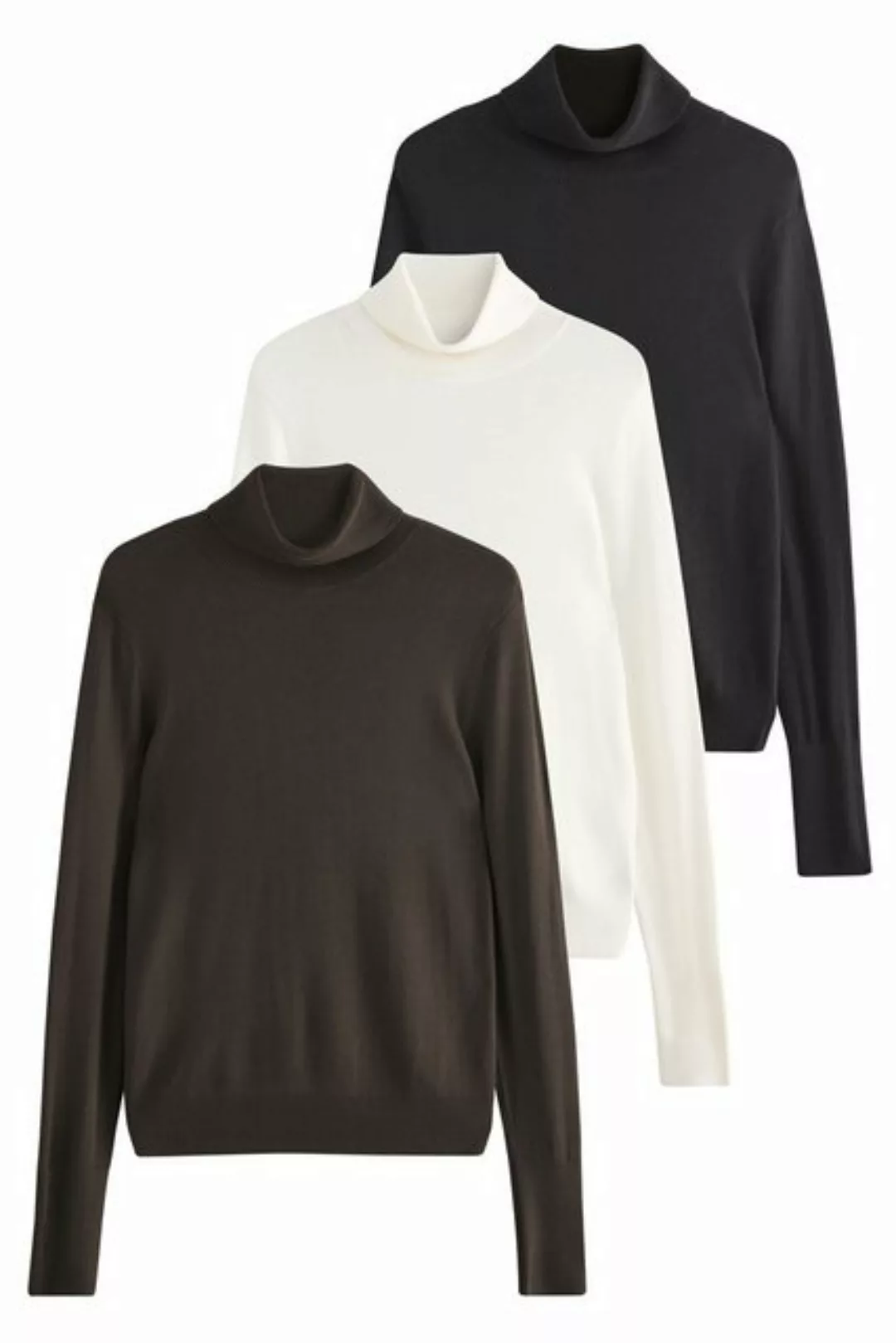 The Set Rollkragenpullover The Set Feinstrick-Rollkragenpullover, 3er-Pack günstig online kaufen