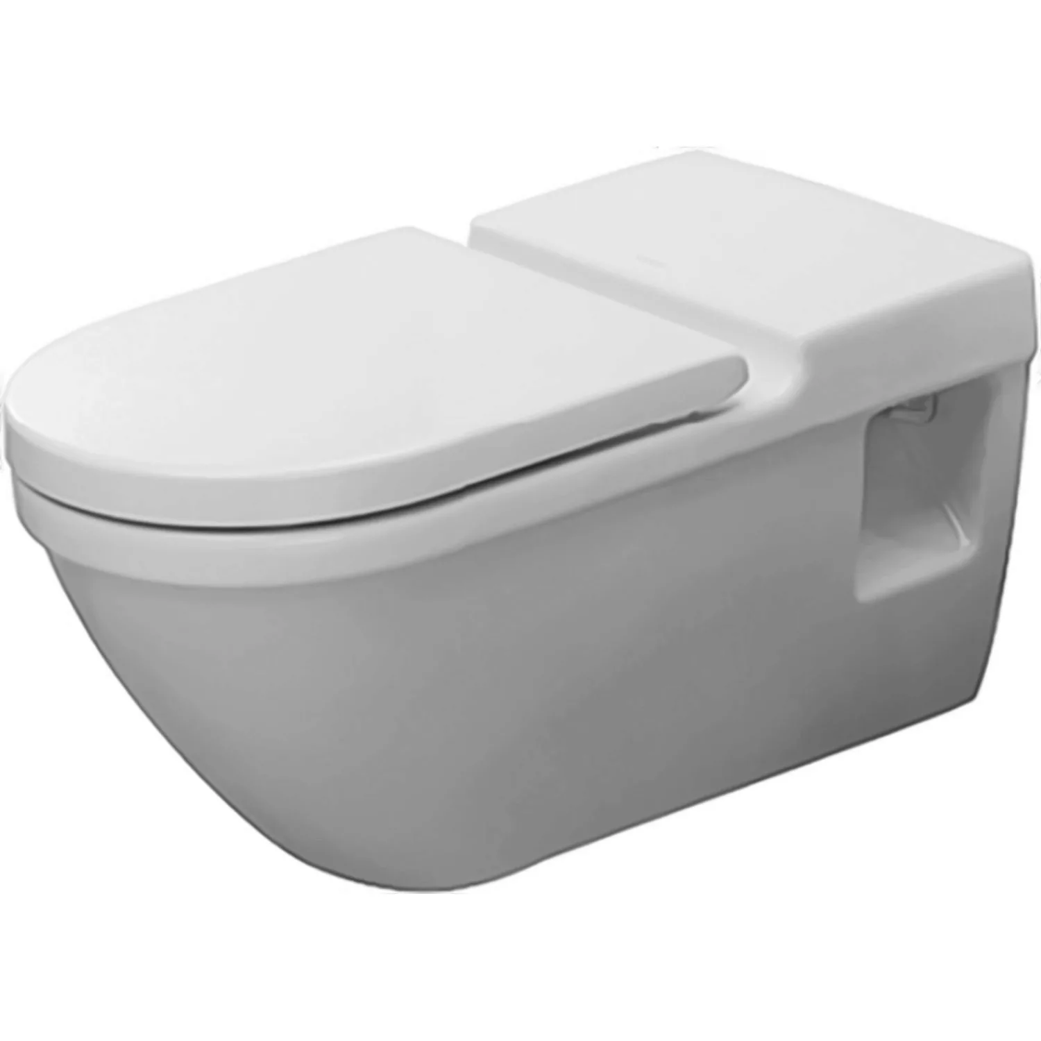 Duravit Wand-WC Starck 3 Vital Weiß WonderGliss Tiefspüler Barrierefrei günstig online kaufen