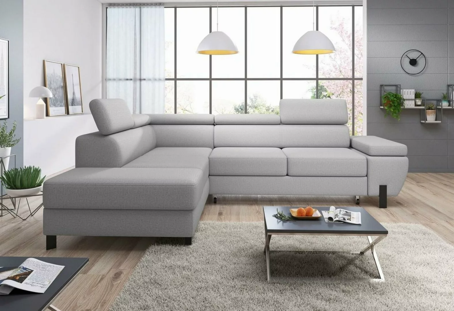 JVmoebel Ecksofa Wohnlandschaft Eck Polster Bettfunktion Design Modern, Mad günstig online kaufen