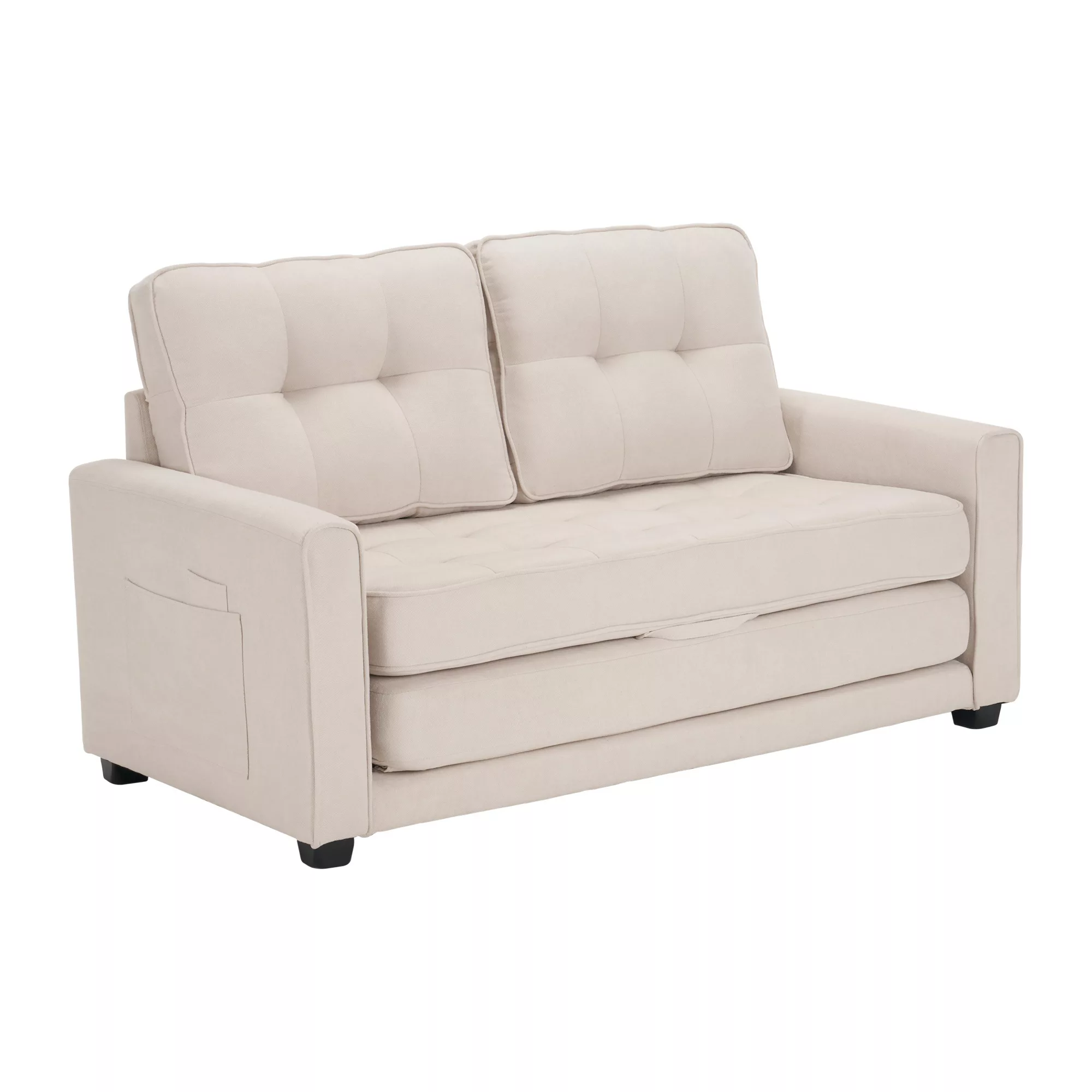 Klappbares Schlafsofa 2-Sitzer,modernes Design,151x86x75 cm, mit doppellagi günstig online kaufen