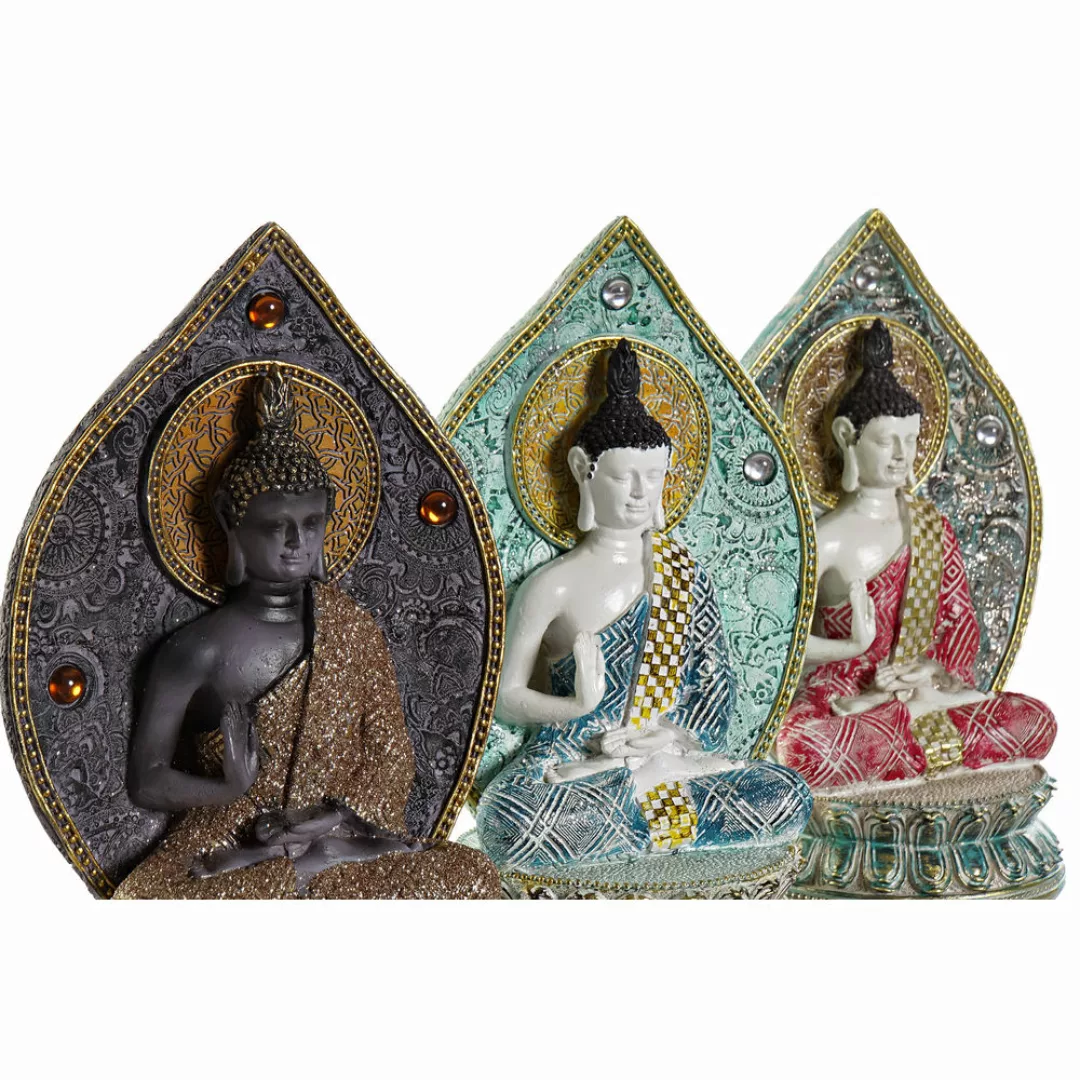 Deko-figur Dkd Home Decor Buddha Harz (14 X 11 X 22.5 Cm) (4 Pcs) günstig online kaufen