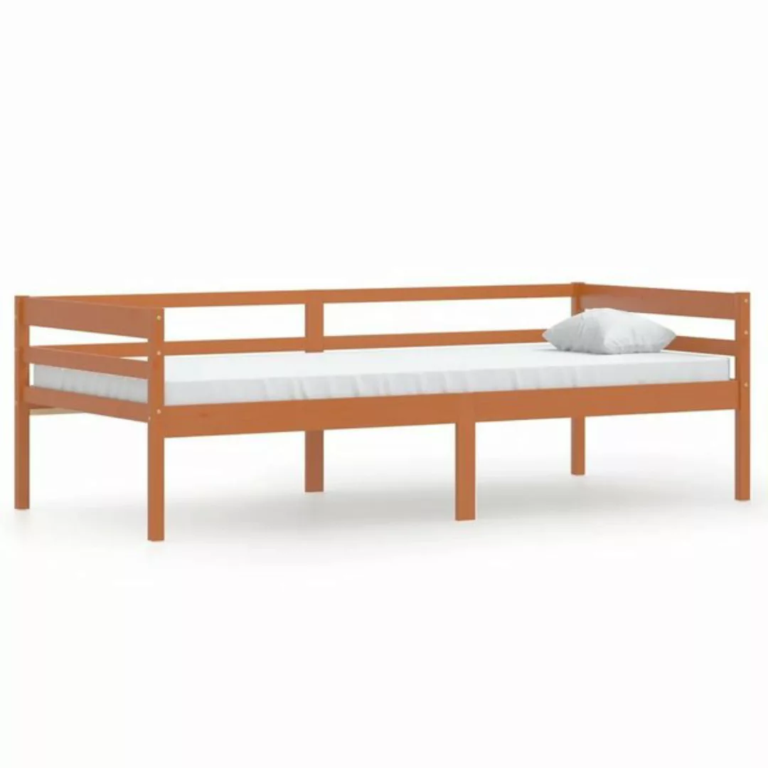 vidaXL Bett Massivholzbett Honigbraun Kiefer 90x200 cm günstig online kaufen