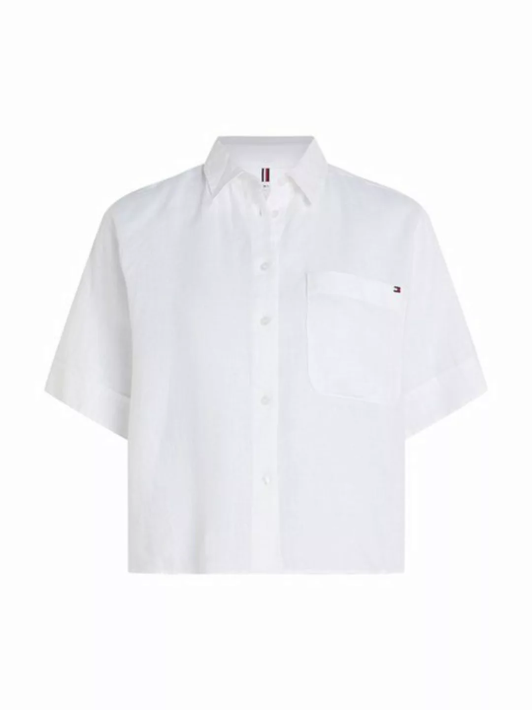 Tommy Hilfiger Kurzarmbluse LINEN SS SHIRT mit Brusttasche günstig online kaufen