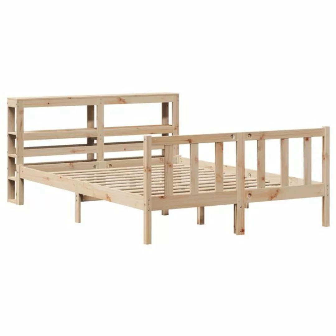 vidaXL Bett Massivholzbett ohne Matratze 140x190 cm Kiefernholz günstig online kaufen