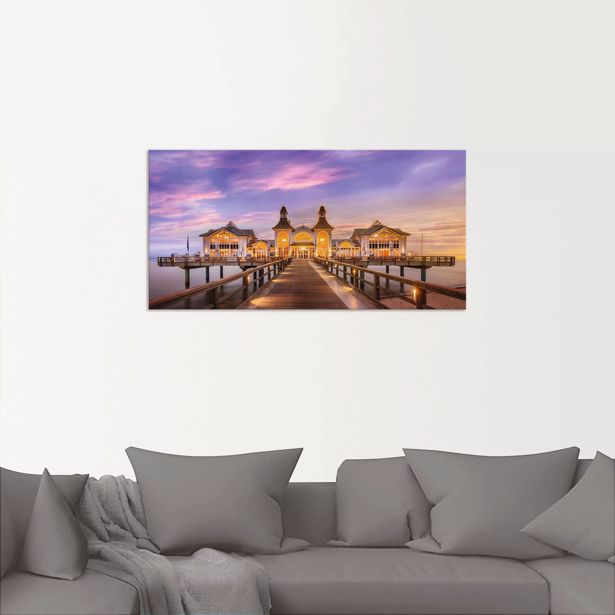 Artland Wandbild "Rügen Seebrücke in Sellin", Brücken, (1 St.), als Alubild günstig online kaufen