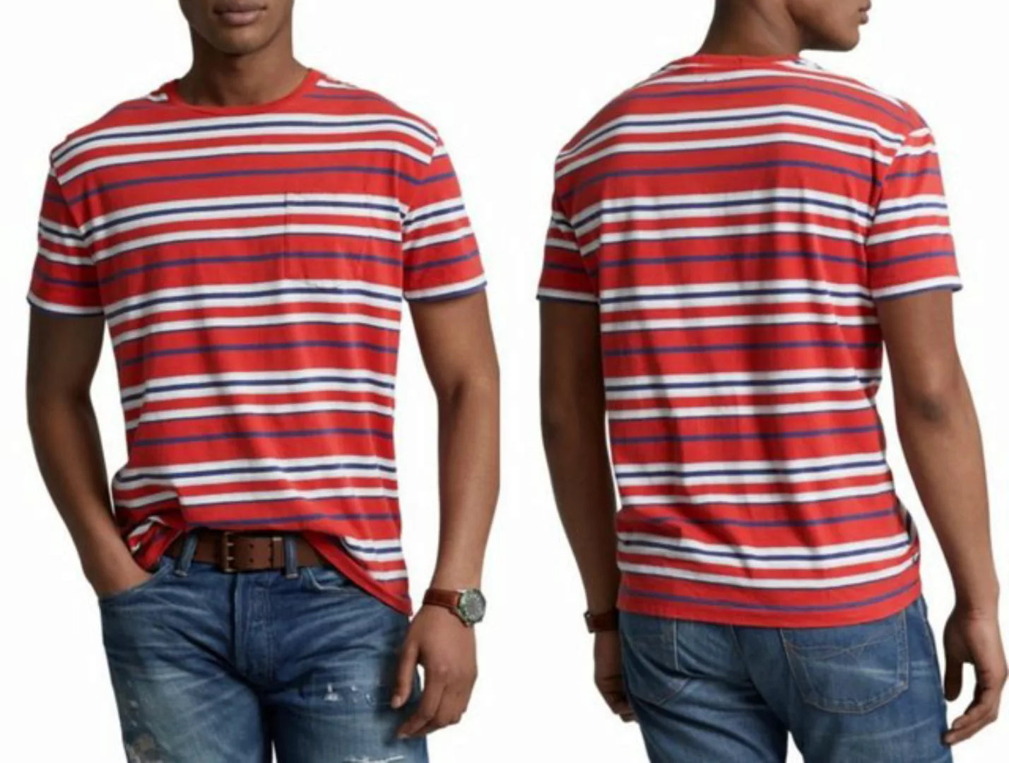 Polo Ralph Lauren T-Shirt POLO RALPH LAUREN Gauze Striped Tee T-Shirt Shirt günstig online kaufen
