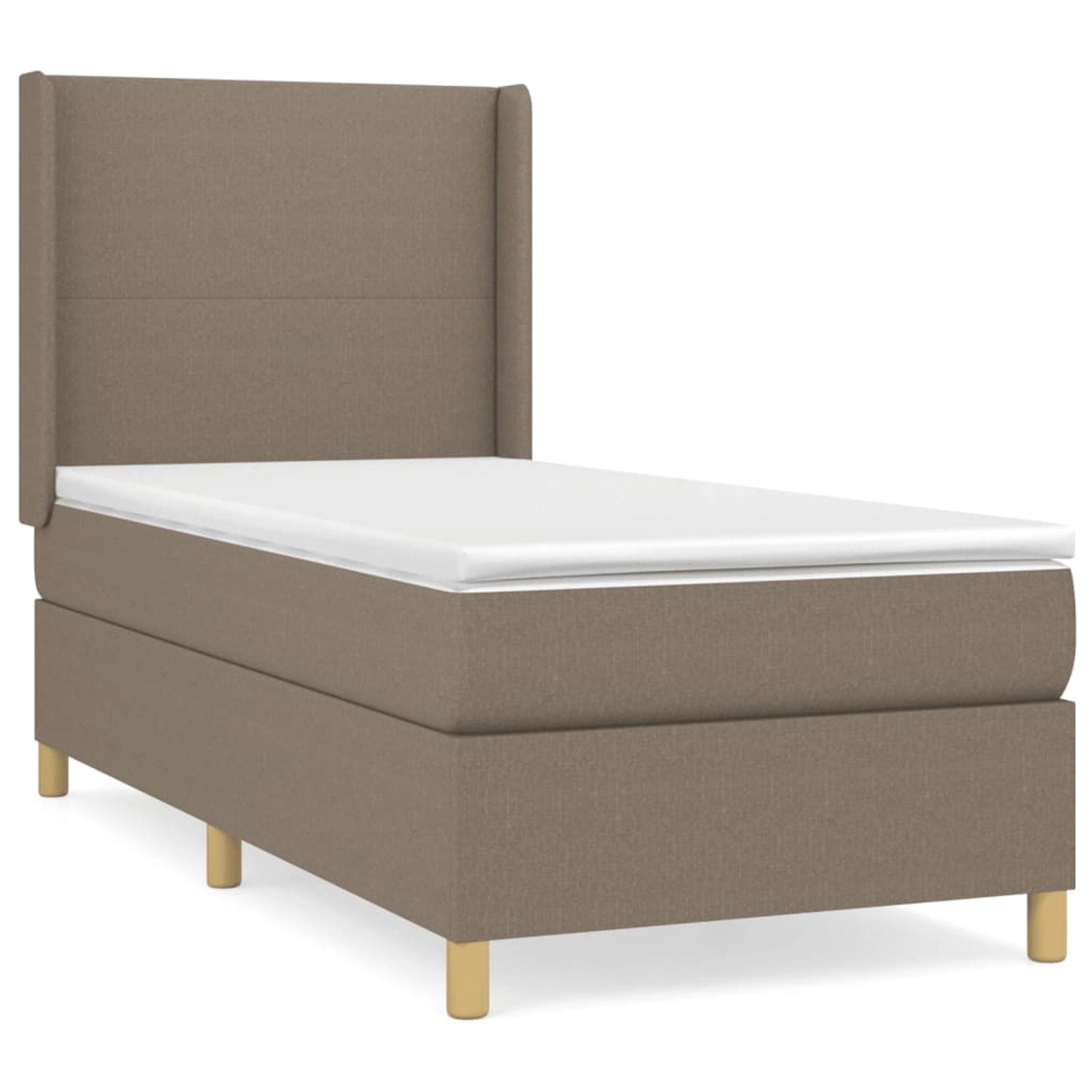 vidaXL Boxspringbett mit Matratze Taupe 80x200 cm Stoff1377831 günstig online kaufen