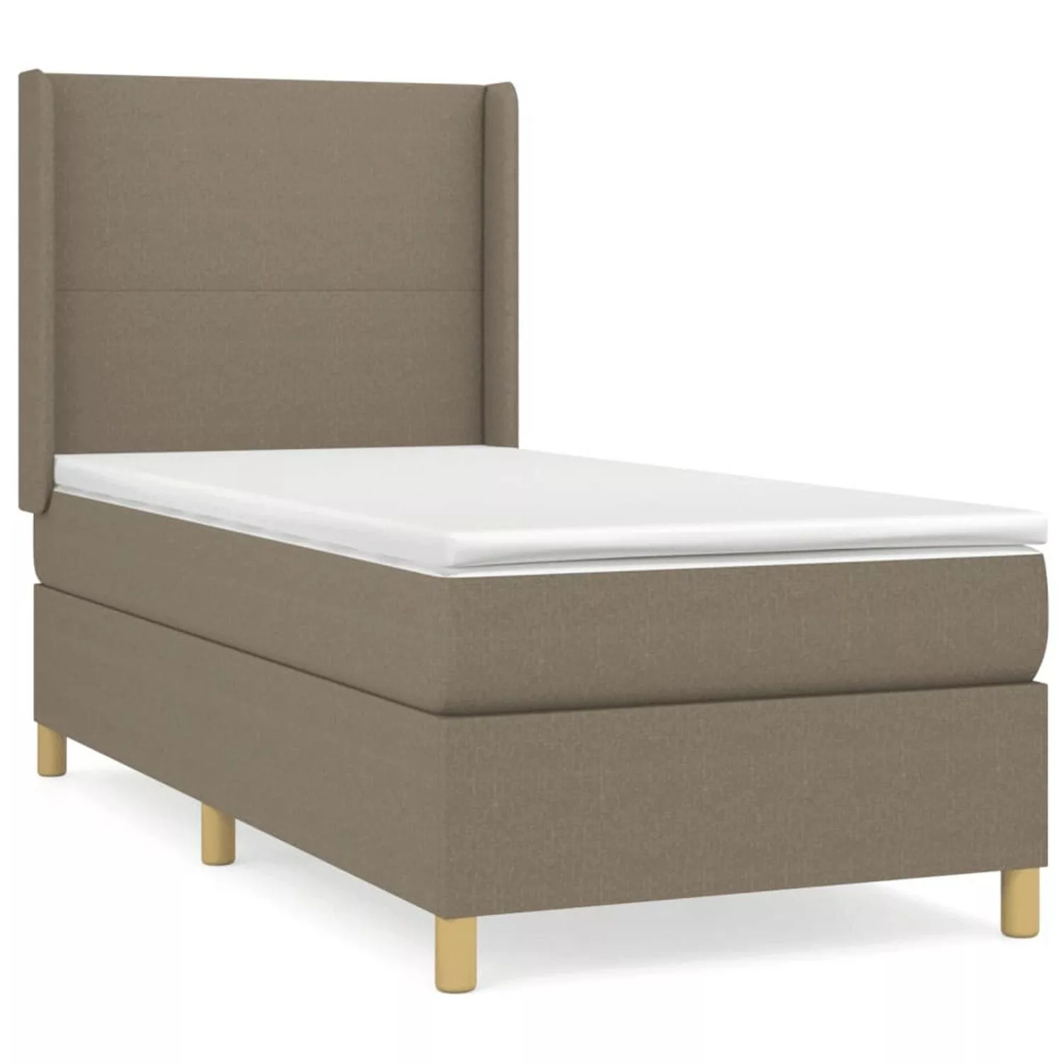 vidaXL Boxspringbett mit Matratze Taupe 80x200 cm Stoff1377831 günstig online kaufen