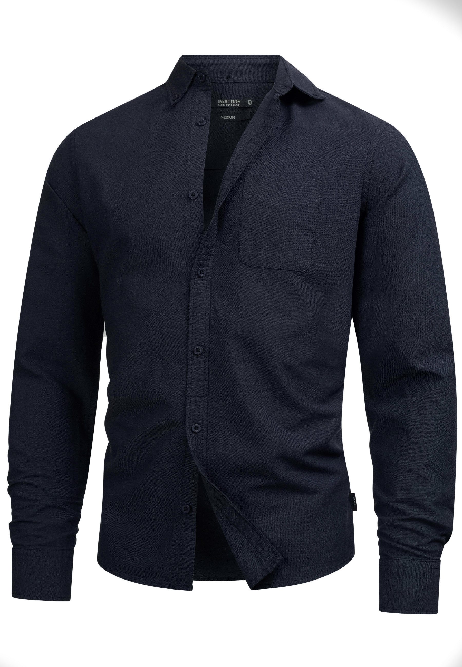 Indicode Langarmhemd Kepner mit Button-Down-Kragen und günstig online kaufen