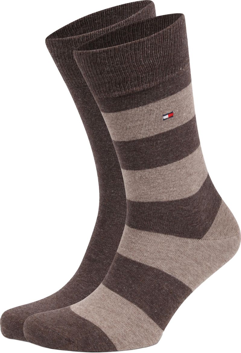 Tommy Hilfiger Socken 2 Paare Rugby Braun - Größe 43-46 günstig online kaufen