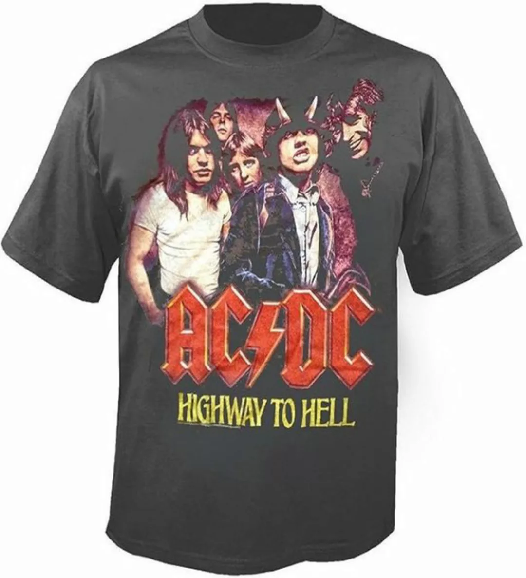 AC/DC Print-Shirt AC/DC Highway to Hell T-Shirt grey solid S M L XL XXL günstig online kaufen