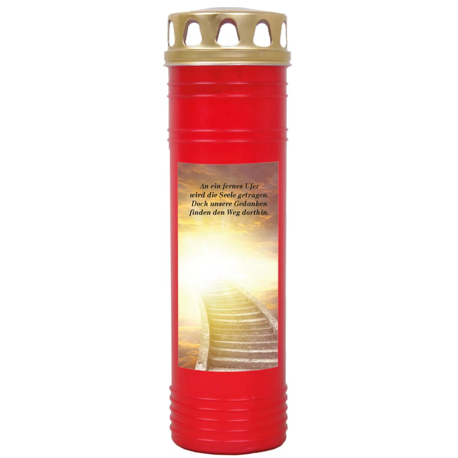 HS Candle Grabkerze Rot 170h Deckel Gold Treppe 1 günstig online kaufen