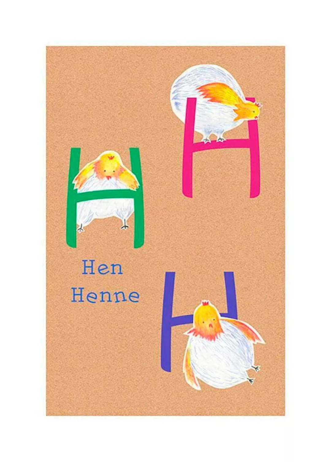 Komar Poster »ABC Animal H«, Buchstaben, (1 St.), Kinderzimmer, Schlafzimme günstig online kaufen