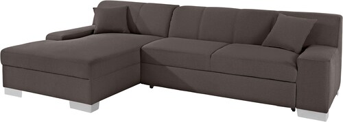 DOMO collection Ecksofa "Bero L-Form", wahlweise mit Bettfunktion günstig online kaufen