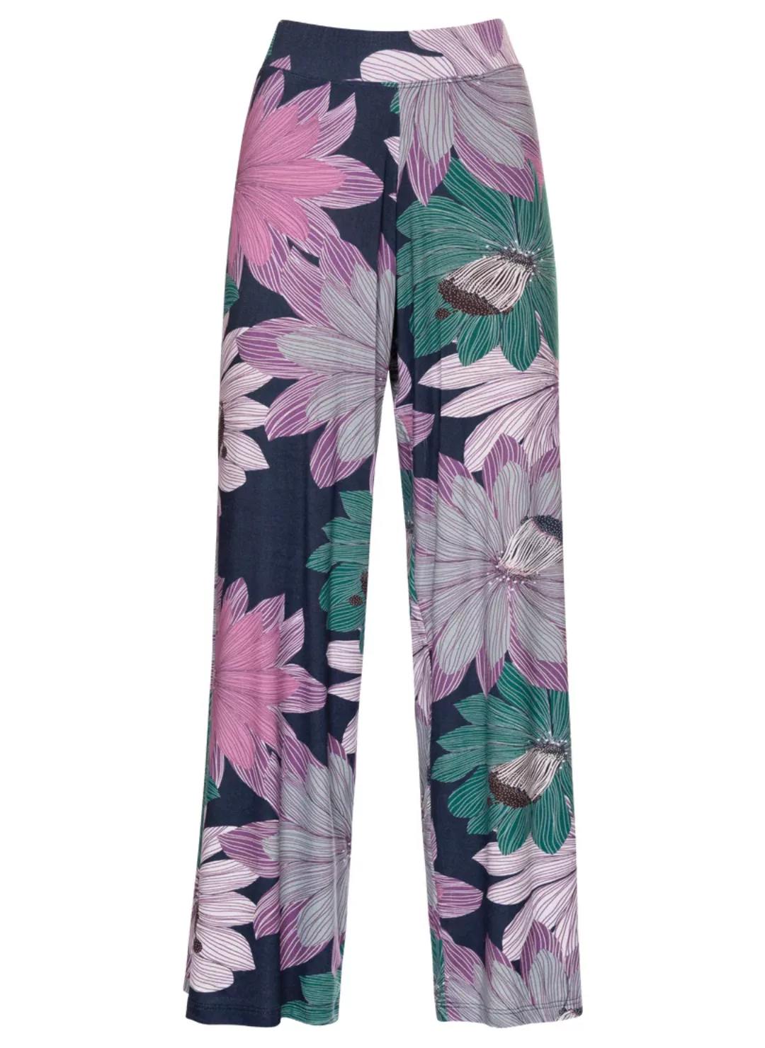 Trigema Jerseyhose "TRIGEMA Elastische Hüfthose mit floralem Allover-Print" günstig online kaufen