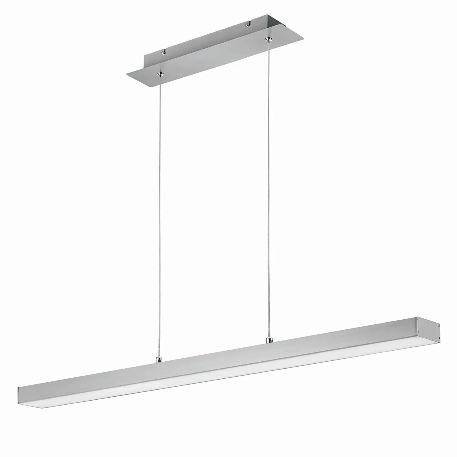 home24 Trio LED-Pendelleuchte Agano I Aluminium Silber Modern Dimmbar 100x1 günstig online kaufen
